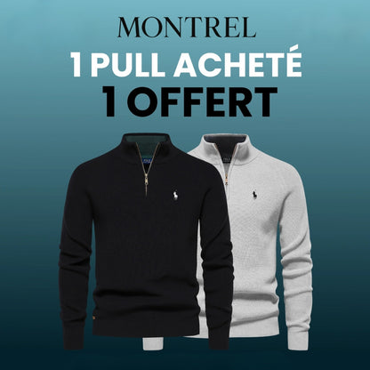 Pull Col Zippé  R&L 1+1 (DÉSTOCKAGE)